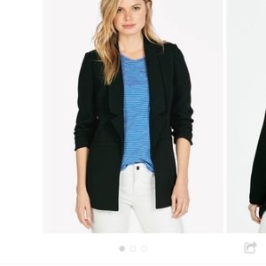 JUST FAB XL blazer, black, corset back